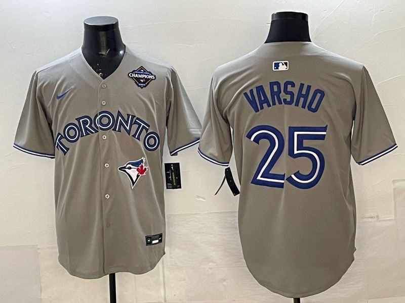 Men Toronto Blue Jays #25 Varsho Grey 2026 Nike Game MLB Jersey 007->toronto blue jays->MLB Jersey